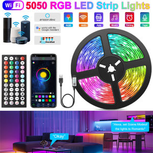 Led Lights For Bedroom Bluetooth Wifi App Remote Control Rgb Led Light Strip 5050 Rgb Usb 5V Led Tape Tv Backlight Room Lighting