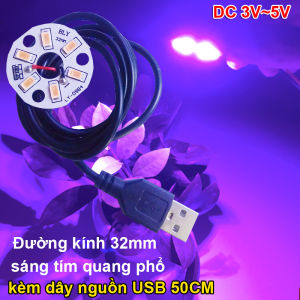 Chip LED DC 3V~5V USB Quang Phổ Trồng Cây Trong Nhà Ánh Sáng Tím 3W