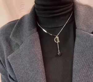 Kalung Titanium Wanita Anti Karat / Kalung Titanium Wanita Liontin D Jurai Aksesoris Perhiasan Import