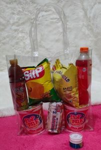 Tote Bag Tas kosmetik Hampers Mika Transparan wanita Korea kekinian serbaguna