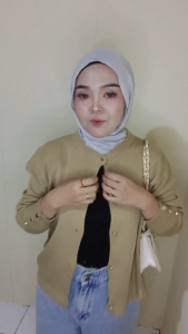 LUMALOMI ll Cardigan Rajut Wanita Kancing Depan Outer Knitwear Casual