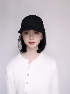 【COD&Spot goods】Wig Princess 15CM Short Wig Baseball Hat Wig With Bob Straight Short Hair Wigs Hat Attached Short Hair Cap Wig Fashion Woman Baseball Cap Wig Peaked Cap Cap With Wig Hat Wigs