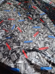 Serat Karbon Hidrografi Air Transfer Printing Hydro Motif Forged Blue/Red