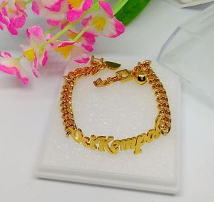 Gelang wanita / gelang titanium Anti karat / gelang tangan / gelang nama custom / gelang anak
