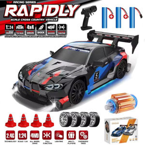 RC Drift Car 4WD Remote Control High Speed Racing Vehicle with LED Lights 2.4GHz Radio 4x4 Off-Road Truck Toy for Children Kids