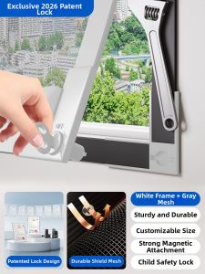 ZTION | Extra Thick Self-Adhesive Mosquito Proof Mesh Window Screen