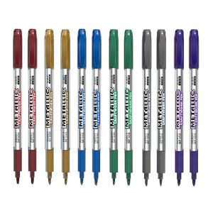 BAOKE MP550 Metallic Marker Pen Silver Gold Paint Pens for Black Paper Glass Rock Painting Halloween Pumpkin