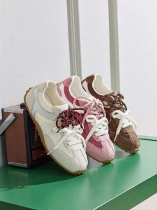 BELLE | Giày Thể Thao Nữ Phối Màu German Trainer Cổ Thấp Quai Kép Đế Mỏng