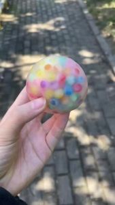 6CM Squishy Rainbow Bead Pressure Ball Squeeze Toy Creative Vent Ball Decompression Toy TPR Pinch Le Grape Ball for Adult Toys