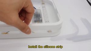 Remote Control 3 Light Colors Changeable Rectangular Atmosphere Modern Led Ceiling Lights for Living Room Dining Room Bedroom White/Black Ceiling Lamp Fixtures