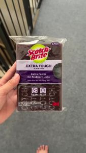 Cước cọ rửa siêu mạnh 3M Scotch Brite™ 7447 - Kích thước 10 x 15cm - Túi 4 miếng cước màu tím