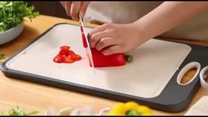 304 Stainless Steel Chopping Board for Kitchen - Double-Sided Reversible Thickened Cutting Board for Food Prep and Cooking