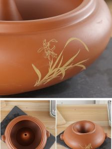 Yunnan Ceramic Stove Pot Chicken Steamer Soup Cooking Utensil Sand Pot Ceramic Stove Pot with Lid Kitchen Cooking Tools