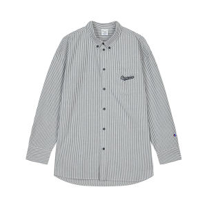 Champion | Celebrity-style Striped Collar Long Sleeve Shirt Spring 2026 New