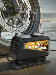 Máy Bơm Hơi Di Động Carsun 12V 100 PSI Đo Áp Suất Lốp Nhanh Chóng Cho Ô Tô Xe Máy & Bóng Thể Thao - Cắm Là Chạy