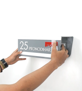 Nomor Rumah Akrilik Model Kotak Pos KP-05