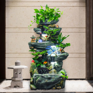 Large Floor Rockery Fountain Waterscape Living Room Office Indoor Humidifier Spray Flowing Water Domestic Ornaments