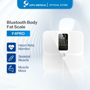 Lepu Digital Bluetooth Rechargeable Weighing Body Fat Scale High Accuracy Weight Scale Machine 15 Body Composition Bathroom Scale Black/White Color Penimbang Berat Badan Penimbang Berat Badan Digital 體脂秤 智能称 F4 Pro - Lazada