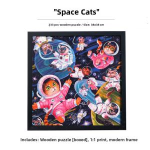duz | Wooden Jigsaw Puzzle Cartoon Shape Adult Stress Relief DIY Gift