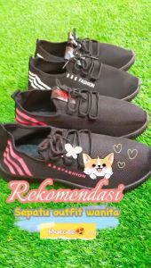 NW025 Sepatu Sneakers Wanita Import Sporty