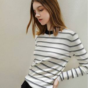 Premium Vintage Color Block Stripe Knit Top
