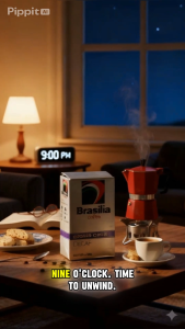 Carton Deal - Brasilia Coffee Ground Brick Pack Decaf 250g x 8 Units 100% Arabica Coffee Powder