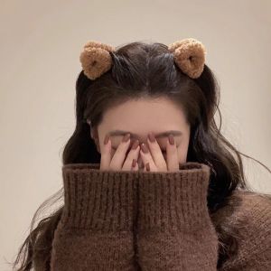 Kẹp Tóc Tai Thỏ Dễ Thương Kẹp Tóc Lông Cừu Mới Kẹp Tóc Trùm Đầu Mùa Thu Đông Phụ Kiện Tóc Dễ Thương Cho Bé Gái
