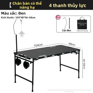 BUZHIHUANGYE | Bàn Dã Ngoại Có Chân Thủy Lực Gập Đượ