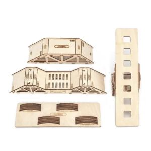 Mini Wooden Off-road Obstacle Track Desktop Simulation Terrain Layout Decoration Parts For 1/43 Scale RC Crawler Car
