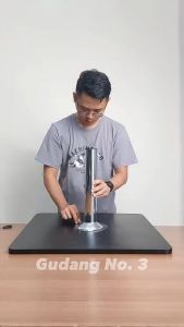 Meja Bar Hidrolik Kotak Minimalis Meja Makan Cafe Mewah Bahan Besi MDF Premium High Quality
