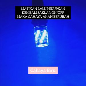 Bohlam LED E14/E27: Lampu Jagung 12 Watt 3 Warna (Warm White+Biru+Ungu)