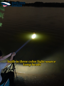 SMILING SHARK LED Flashlight Super Bright Fishing Torch Light 5Mode Professional Fishing Light USB Rechargeable Outdoor Waterproof Night Fishing Household DY3042