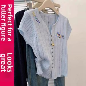 GUIQINGHUAZHI | Plus Size Stylish Knit Short Sleeve Top