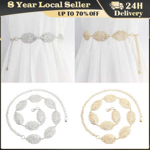 Leaf Shaped Hollow Out Chain Belt for Women Elegant Gold Silver Color Metal Waistband Ladies Fashion Wedding Dress Girdle Strap
