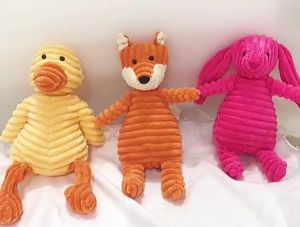 Dog Chew Toys Cute Animal Plush Squeaky Toys Puppy Cat Interative Toy Pets Supplies Dogs Doll Interactive Soft Washable Animal Labrador Toys