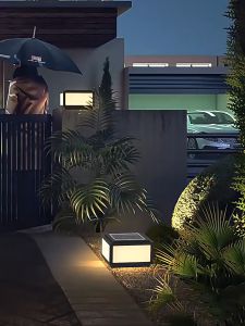 Đèn Led Trang Trí Sân Vườn Đèn Trụ Ngoài Trời Bằng Thép Không Gỉ