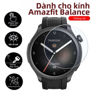 Phụ Kiện Màng Bảo Vệ Kính Cường Lực Phủ Nano Chống Trầy Xước Cho Đồng Hồ Thông Minh Amazfit Balance