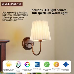 MINGRU | Romantic Vintage Bedside Wall Lamp