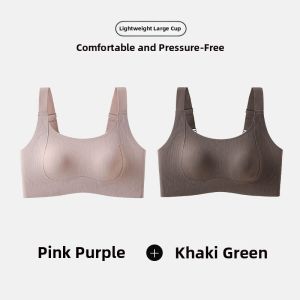 MsPai | Lifting And Gathering Large Chest Minimizing Underwire Breast Anti-ptosis Auxiliary Fat Containment Bunny Eared Cups Plus Size Seamless Brassiere