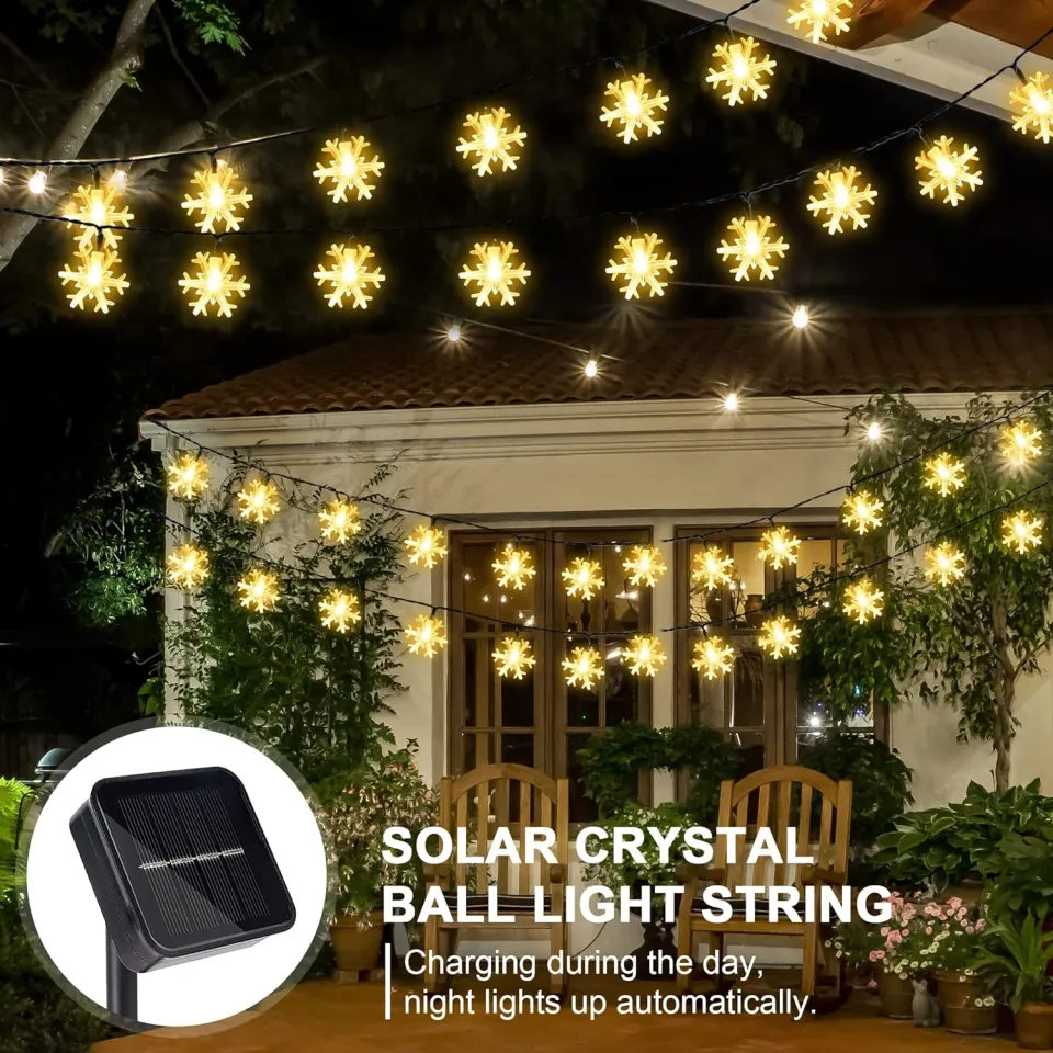 thumbnail image 2 of 50 LED Solar Powered String Lights – 23FT Waterproof Fairy Lights For Garden, Patio, Wedding, Party (Multicolor/Warm White) 2 of 4