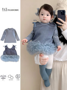 Bé Gái S Đầm Bộ  Áo Hai Dây Váy Sinh Nhật Váy Bánh Kem Công Chúa Nút Bướm Đầm Bộ Hai Mảnh Nhỏ Bé Gái Dễ Thương Thanh Lịch Thời Trang Sành Điệu