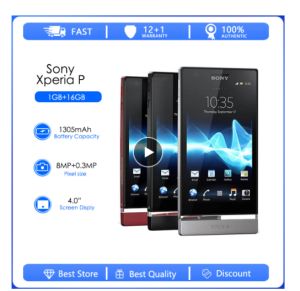 Sony Xperia P LT22 LT22i Mobile Phones Original Unlocked 4.0 Inch 6GB ROM 8MP Camera WIFI
