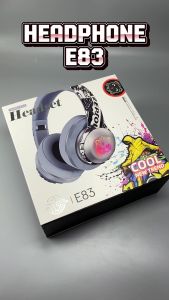 Avvic E83 Headphone Bluetooth Graffiti Motif Wireless Headset Stereo RGB Light Super Bass Sound