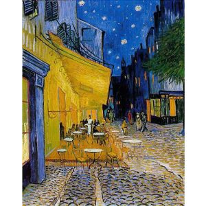 Bandai | Oil Painting by Number Kit Van Gogh Cafe Terrace at Night on Linen Canvas for Adults DIY Wall Art Home Decor Gift