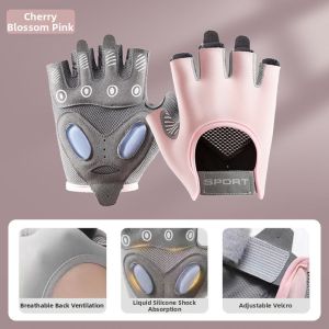Anti-slip Anti-blisters Gym Gloves Half Finger Silicone