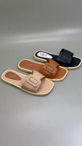 (Size 36-40) V2501-1 IMPORT Sandal Wanita Selop Sandal Jelly Karet Wanita Sandal Teplek Sandal Flat