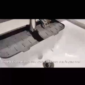 🔥Kitchen Sink Splash Guard Silicone Faucet Splash Water Catcher Silicone Faucet Handle Drip Catcher Tray Sinks Dry