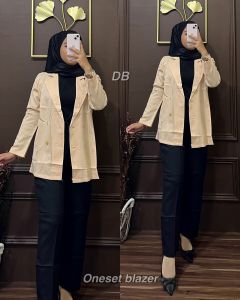 Setelan Blazer dan Celana / One Set Blazer Wanita Terbaru/ Setcel Kantoran