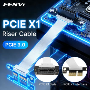 Fenvi | FENVI PCIE X1 Riser Cable 90 Degree Right Angle 8Gbps PCIe 3.0 X1 to X1 Extension Riser Cable for PCI Express WiFi Card Adapter