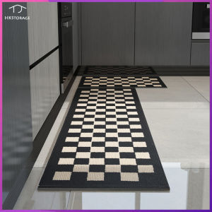 HKStorage Kitchen floor mat household long strip water absorption oil absorption anti slip foot mat machine washable dirt resistant carpet woven mat